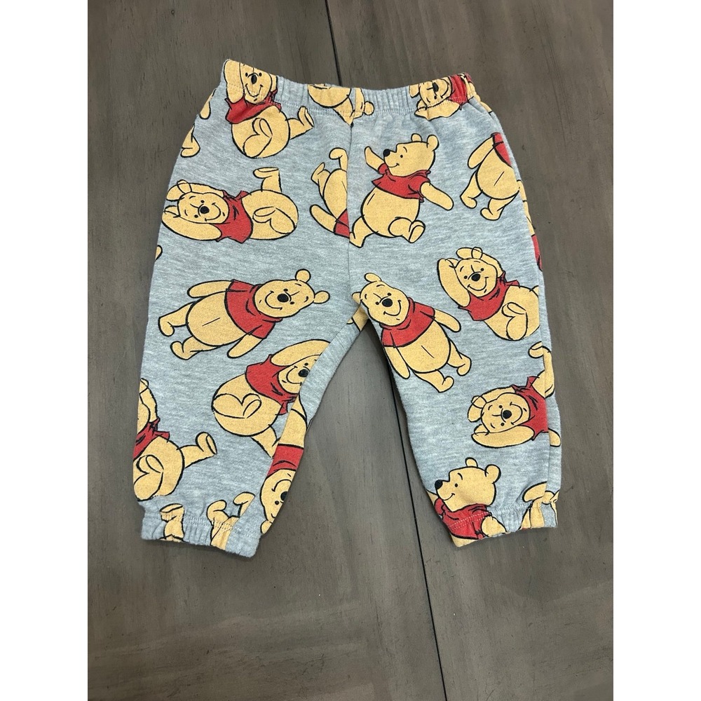 Disney Baby Winnie the Pooh All Over Print Grey Sweatpants 12M Joggers